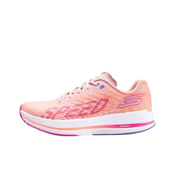 Skechers Go Run Razor 4 Cushioning Support Low Top Casual Running Shoes Women's Pink White