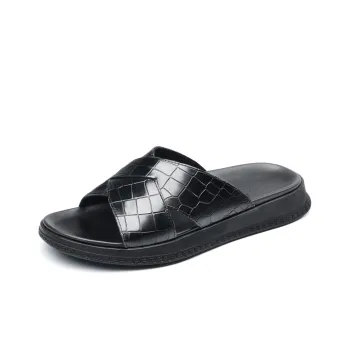 JIEDESEN Stitching Slide Slippers Men's