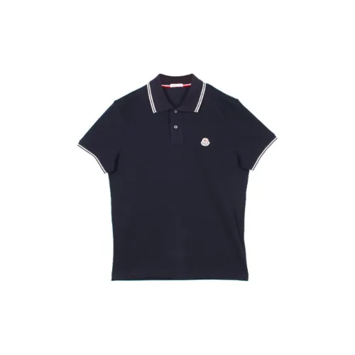 Moncler Grenoble Polo Shirts Men Marine Blue