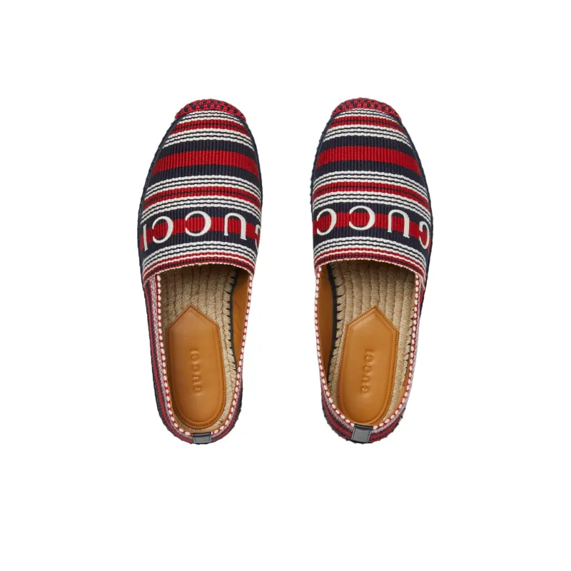 GUCCI Espadrilles Men's Black White Red-3