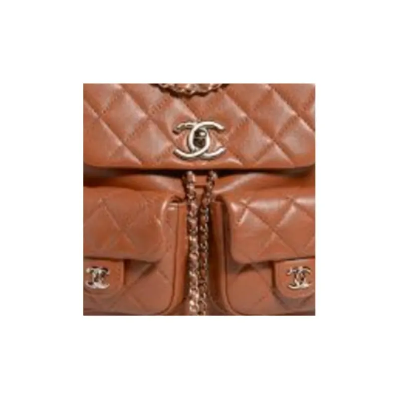 CHANEL Duma Calfskin Backpack Medium Size Women's Caramel Brown-1