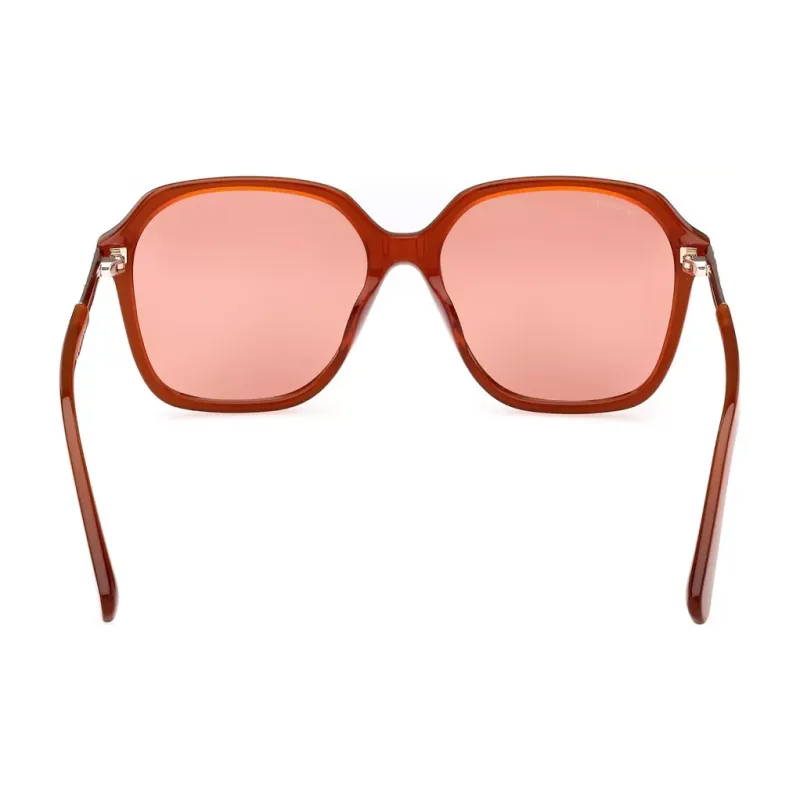 Swarovski Plastic Irregular Shape Sunglasses Women's Brown-4