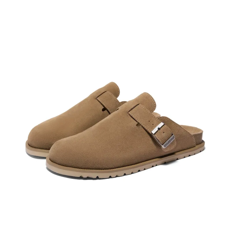 BELLE EVA Quick Dry And Abrasion Resistant Closed Toe Slippers Men's Apricot, Brown-4