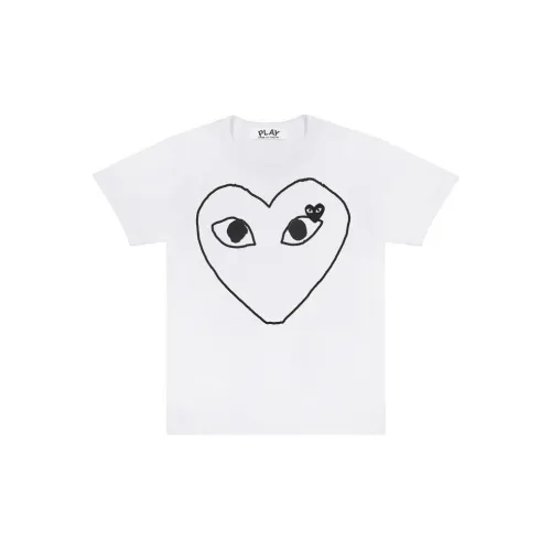 CDG Play T-Shirts Unisex White