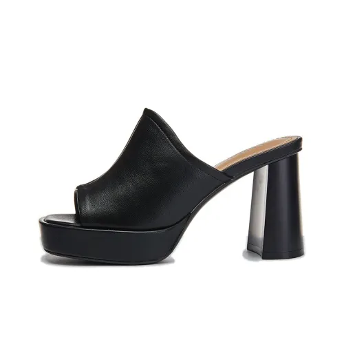 POOQ Slide Slippers Women's Black/Beige