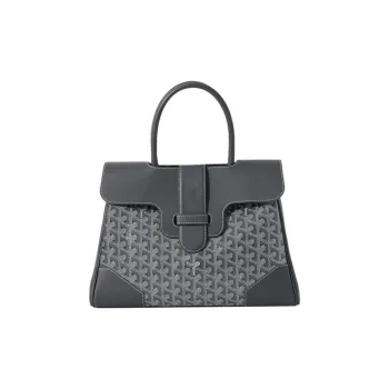 GOYARD Saigon Canvas With Leather Saigon Tote Handbag, Shoulder Bag Large Size Unisex Gray