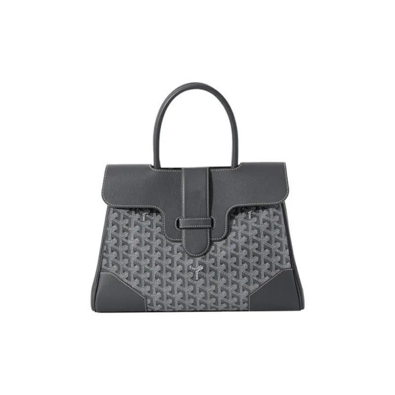 GOYARD Saigon Canvas With Leather Saigon Tote Handbag, Shoulder Bag Large Size Unisex Gray-0