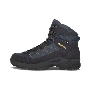 Lowa Taurus Pro GTX Mid Anti Slip Wear Resistant Waterproof And Breathable Mid Top Trekking Shoes Men's Dark Blue
