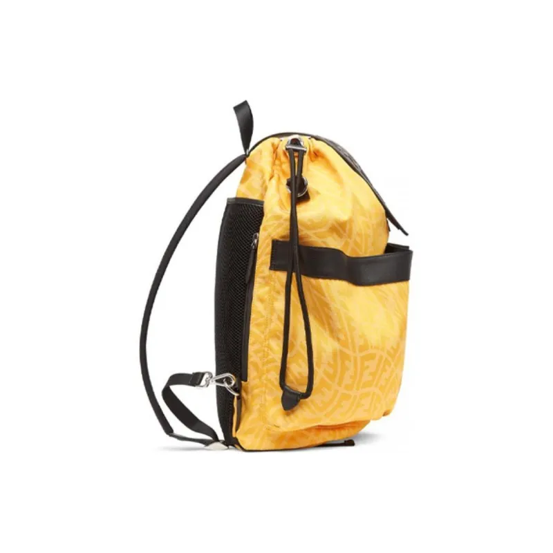 FENDI Canvas Backpack Men's Yellow-1