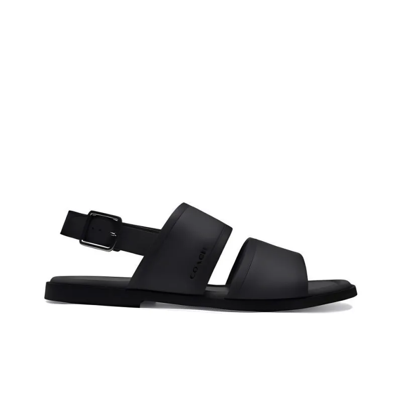 COACH One Strap Sandals Men's Black-1