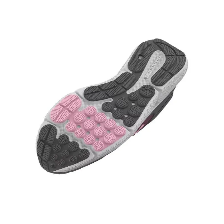 Under Armour Charged Assert 10 Cushioning Slip Resistant Low Top Casual Running Shoes Women's Gray Pink-4