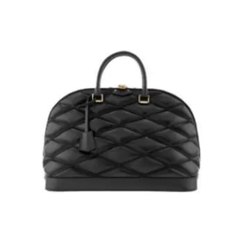 LOUIS VUITTON Alma Cow Leather Dome Bag, Handbag, Shoulder Bag, Crossbody Bag Small Size Women's Black