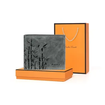 MashaLanti Synthetic Leather Money Clip Leather Wallet Coin Purse Regular Men's Smoke Gray