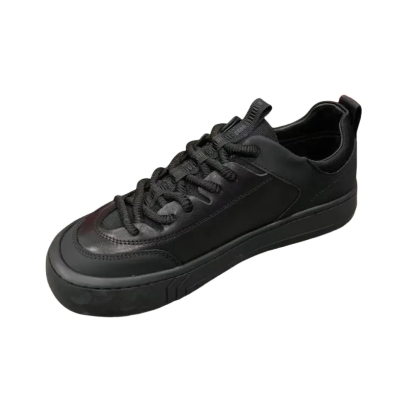 Mo Xu Men's Casual Shoes Men Low Top Black-2