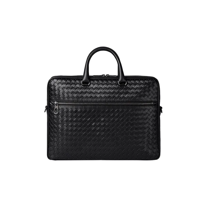 Bottega Veneta Sheepskin Briefcase, Handbag Men's Black-2