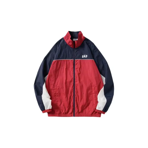 GAP Jackets Men Red And Blue Color Blocking