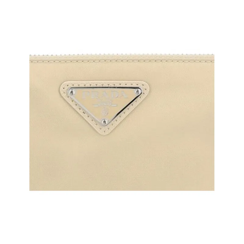 PRADA Leather Clutch Regular Women's Yellow-3