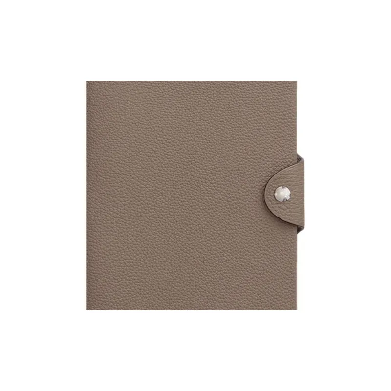 HERMES Togo Calfskin Storage Bag Unisex 18 Etoupe Elephant Gray-5
