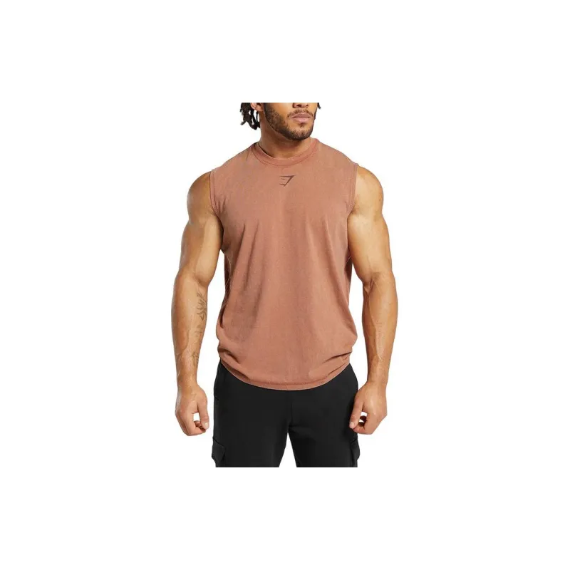 GYMSHARK T Shirts Men Brown-1