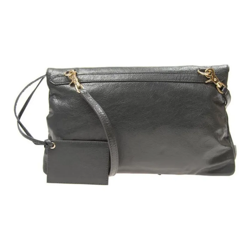 Balenciaga Lambskin Shoulder Bag Crossbody Bag Regular Women's Gray-2