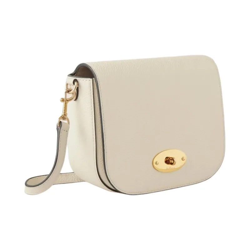 Mulberry Darley Small Grain Leather Shoulder Bag, Crossbody Bag Trumpets Women's Egg Shell Yellow-1