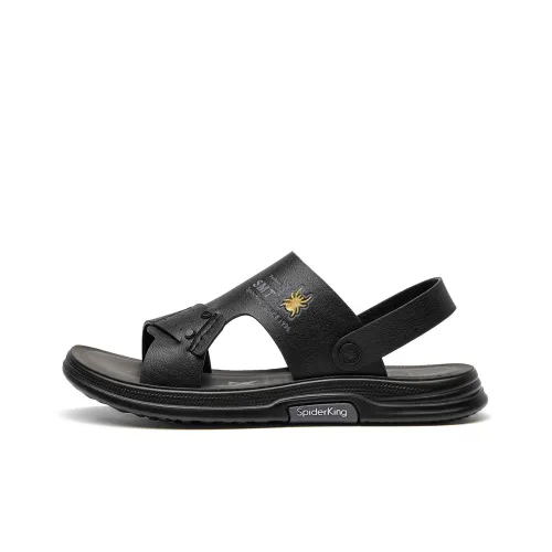 Spider King Beach Sandals Men Black