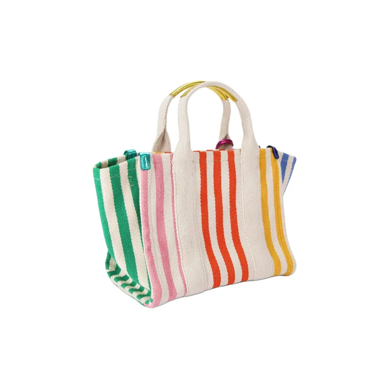 Kurt Geiger London Canvas Bag, Tote Bag, Shopping Bag, Handbag Trumpets Women's Beige & Multicolor-2