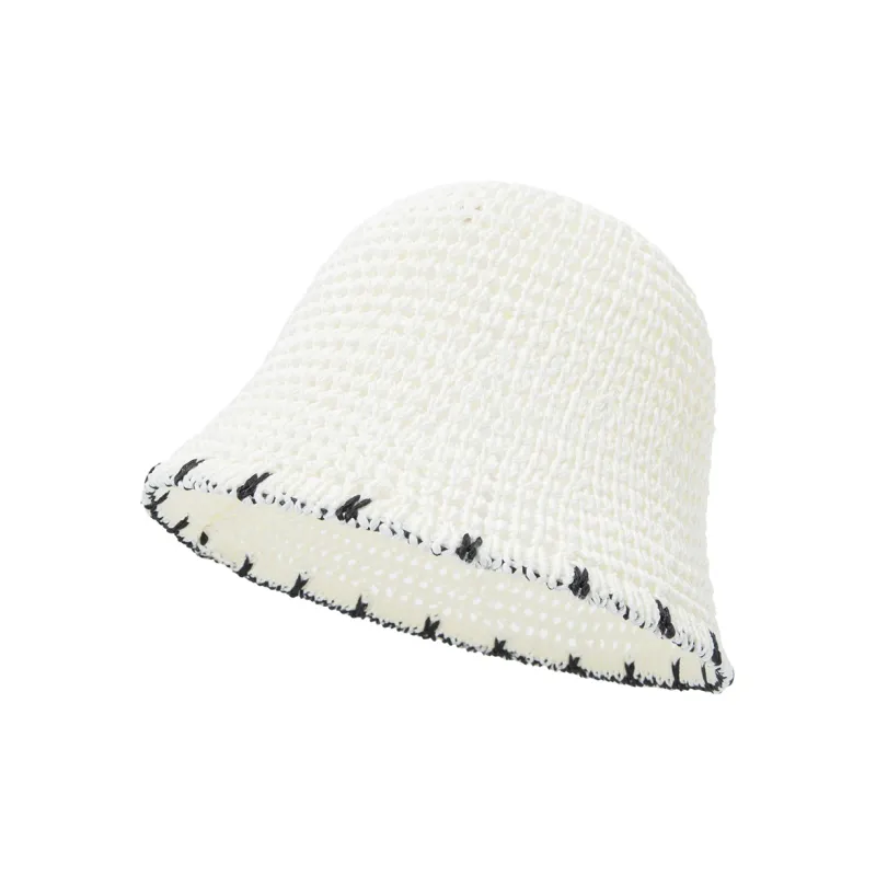 BAIJUAN Straw Woven Polyester Bucket Hats Unisex-5