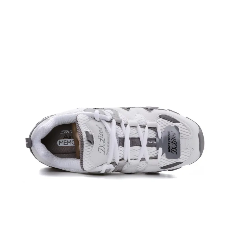 Skechers D'lites 2.0 Grey/White Women's-2
