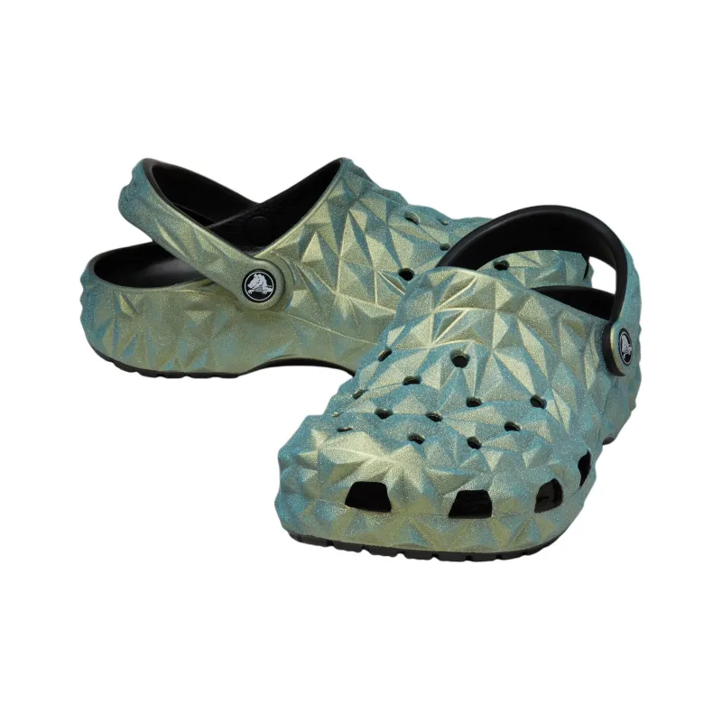 Crocs Classic Iridescent Geometric Clog 'Green'-3