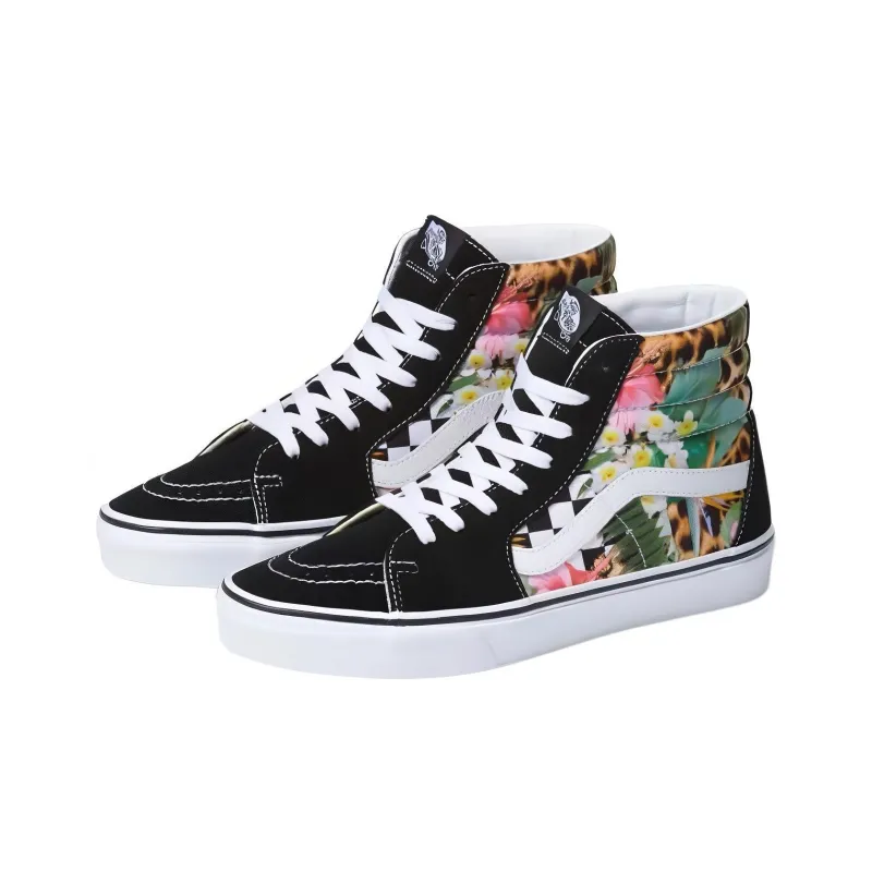 Vans Sk8 Hi Tropical Animal Check Black Women's-2