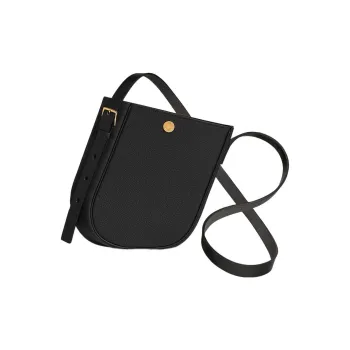 HERMES Perspective Cavaliere Togo Calfskin With Hunter Cow Leather Crossbody Bag Shoulder Bag Regular Unisex Black