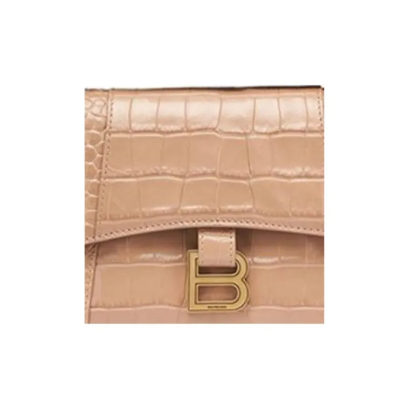 Balenciaga Downtown Cow Leather Crossbody Bag Shoulder Bag Women's Brown-4