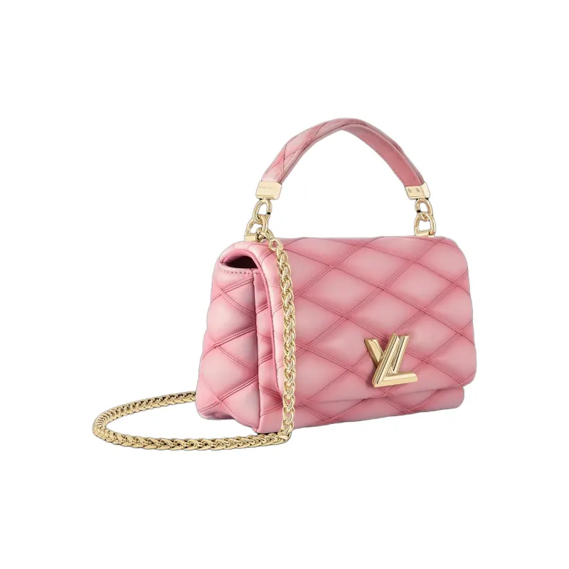 LOUIS VUITTON Lambskin Shoulder Bag Crossbody Bag Handbag Medium Size Women's Light Pink-1