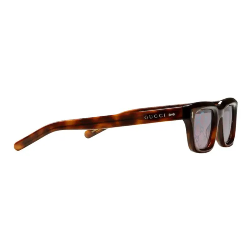 GUCCI Acetate Irregular Shape Sunglasses Men's Tortoiseshell-1