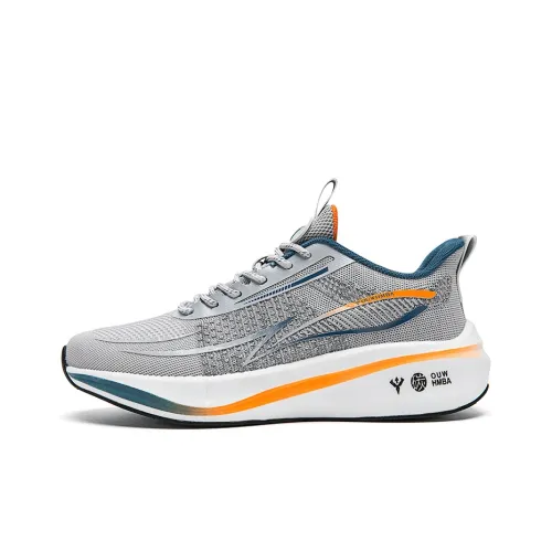 OUWENHEIMANBA Running Shoes Men Low-Top Gray