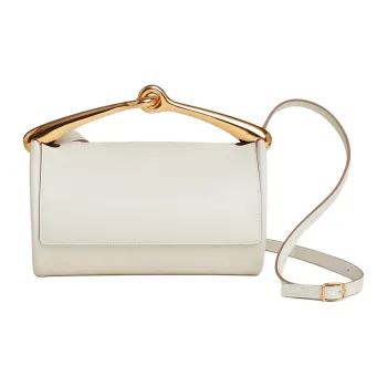 HERMES Maximors Swift Calfskin Portable Crossbody Bag, Shoulder Bag Women's White