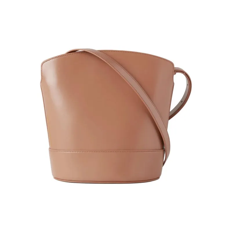 Mulberry Calfskin Bucket Bags Shoulder Bag Crossbody Bag Women's Ferret Brown-2