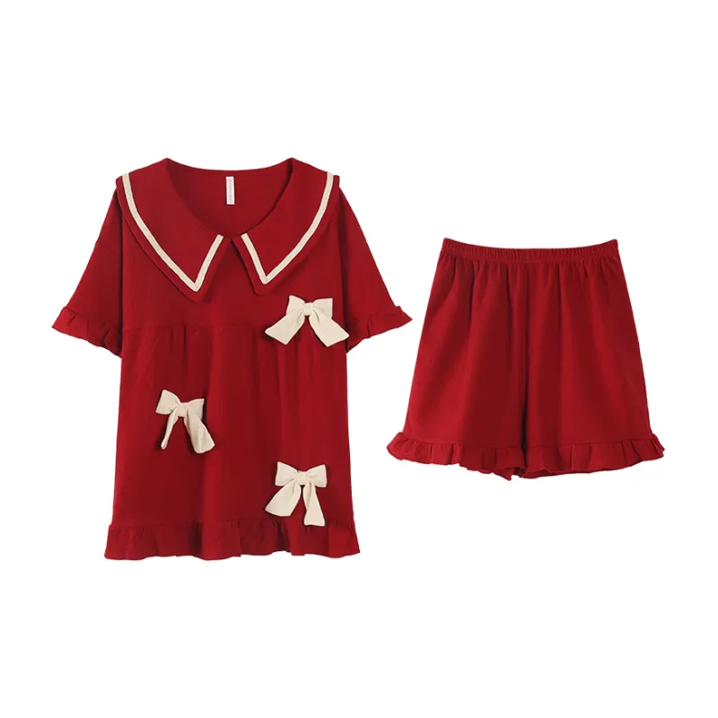 GOSO Pajama Set Women's Red Shades-0
