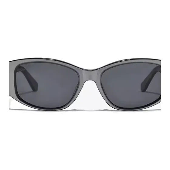 Fakeme Plate Frame Irregular Shape Sunglasses Unisex Gray-2
