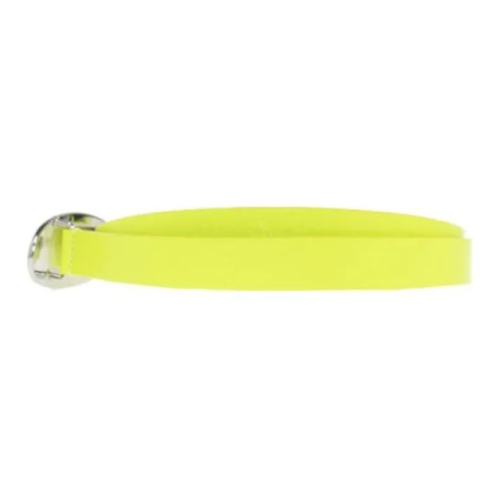 DIESEL Badge Decoration Smooth Buckle Metal Leather Belts Women's Yellow-1