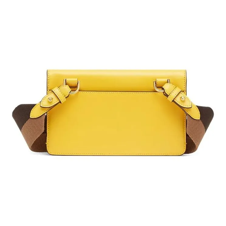 FENDI Baguette Cow Leather Baguette Bag Crossbody Bag Shoulder Bag Women's Yellow-2
