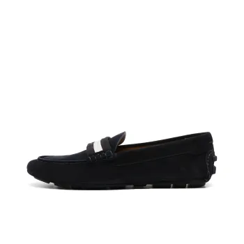 BALLY Striped edge Suede Loafers