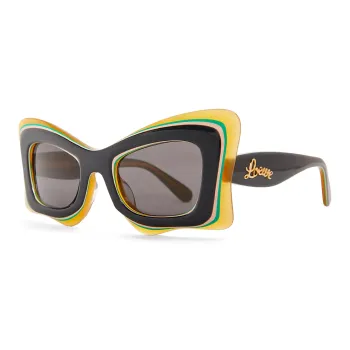 LOEWE Acetate Irregular Shape Sunglasses Unisex Black