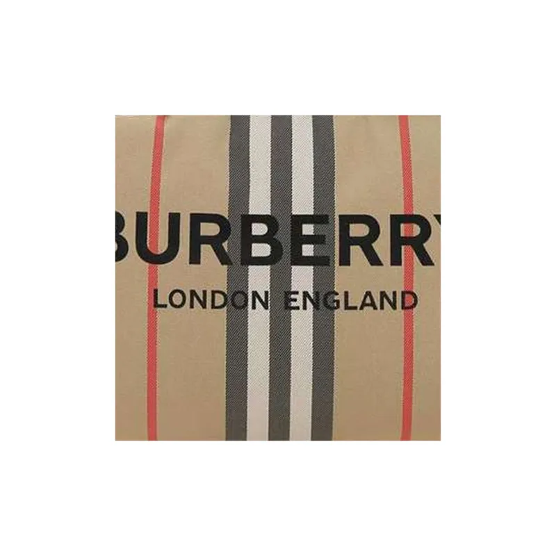 Burberry Nylon Fabric Toiletry Makeup Bag Clutch Women's Beige-3