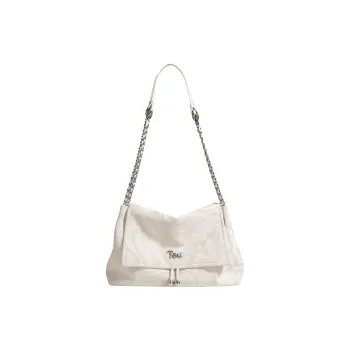 TOUTOU PU Shoulder Bag Large Size Women's Alpine White