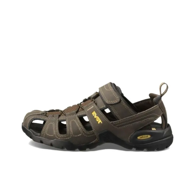 Teva Breathable And Wear resistant River Trekking Shoes Men's Brown Black-0
