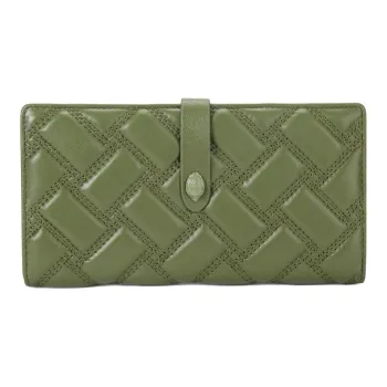 Kurt Geiger London Lambskin Wallet Women's Khaki Green