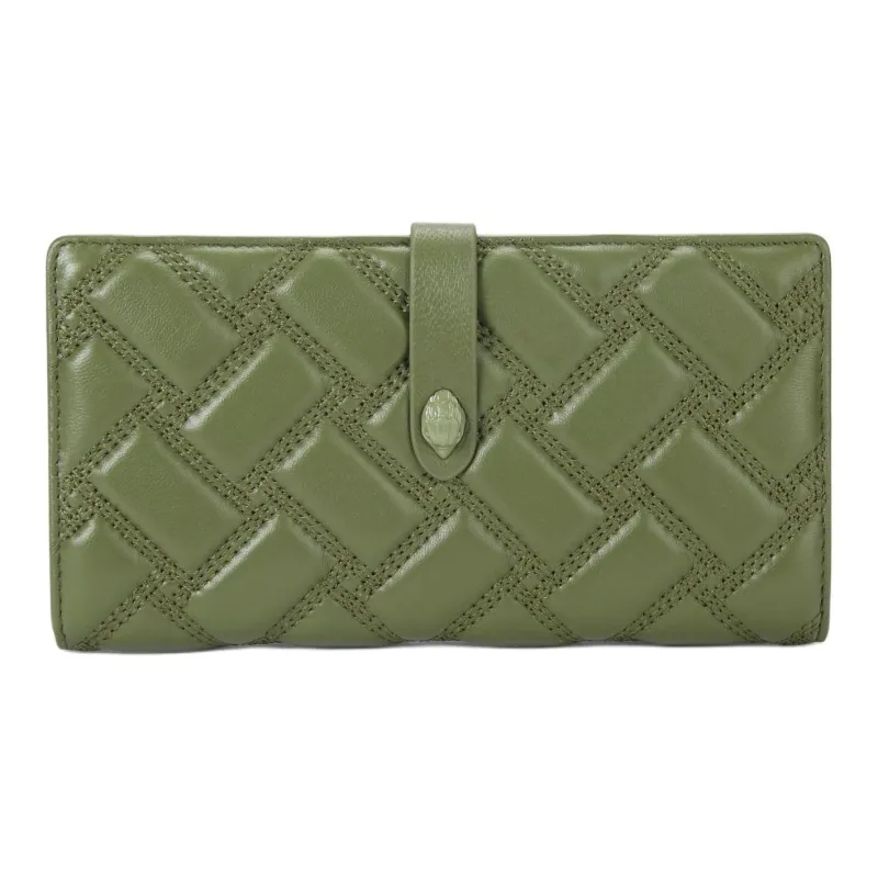 Kurt Geiger London Lambskin Wallet Women's Khaki Green-0