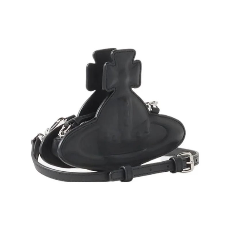 Vivienne Westwood Calfskin Shoulder Bag Men's Black-1